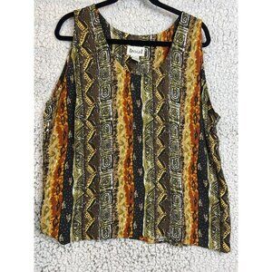 Epogee 100% Viscose sleeveless blouse multicolor women's size 1XL